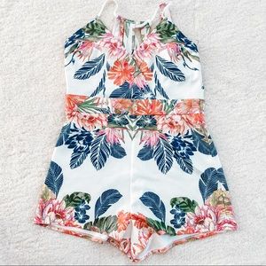 Tropical Flower Pattern Jumpsuit